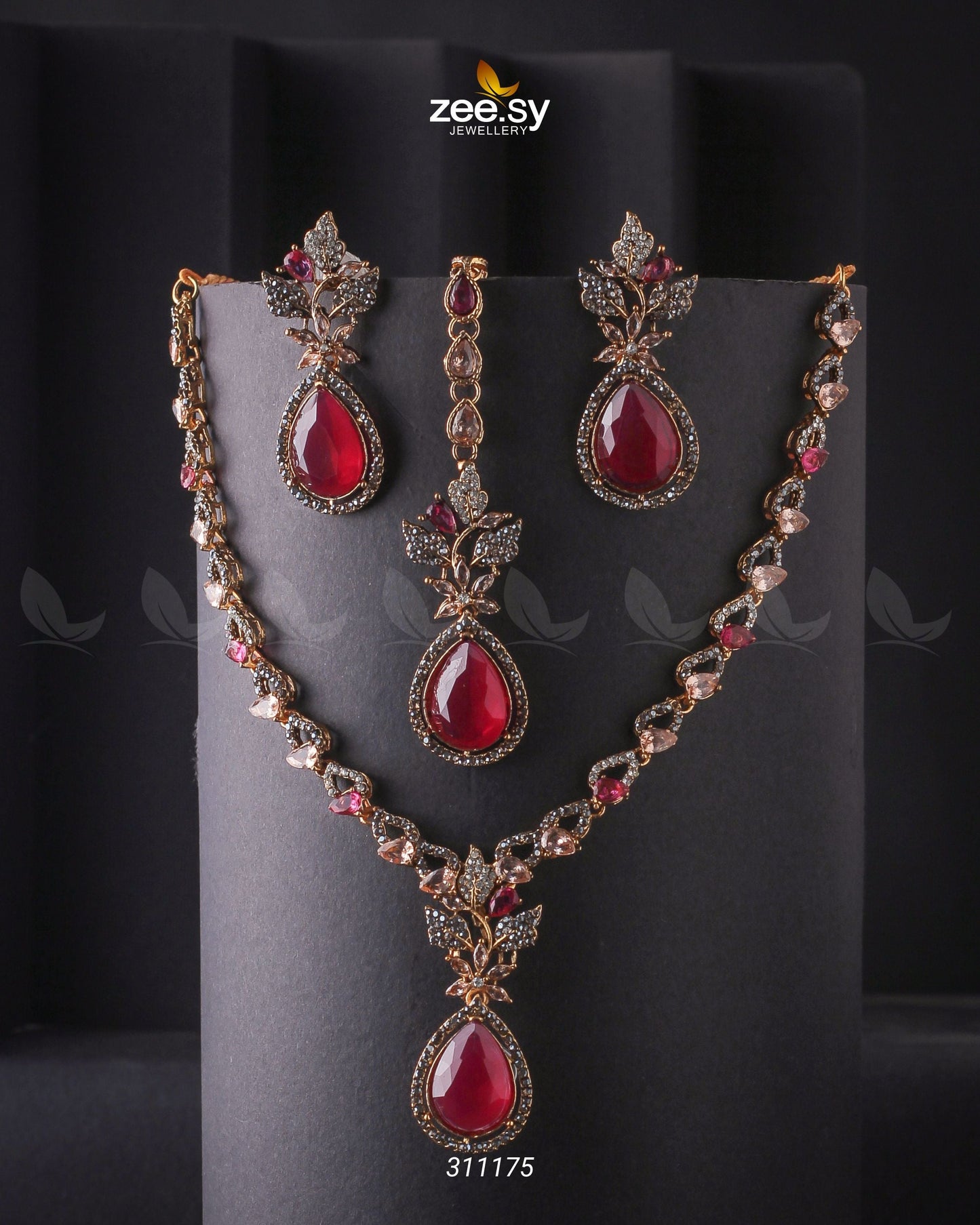 Opal Necklace Set Ruby