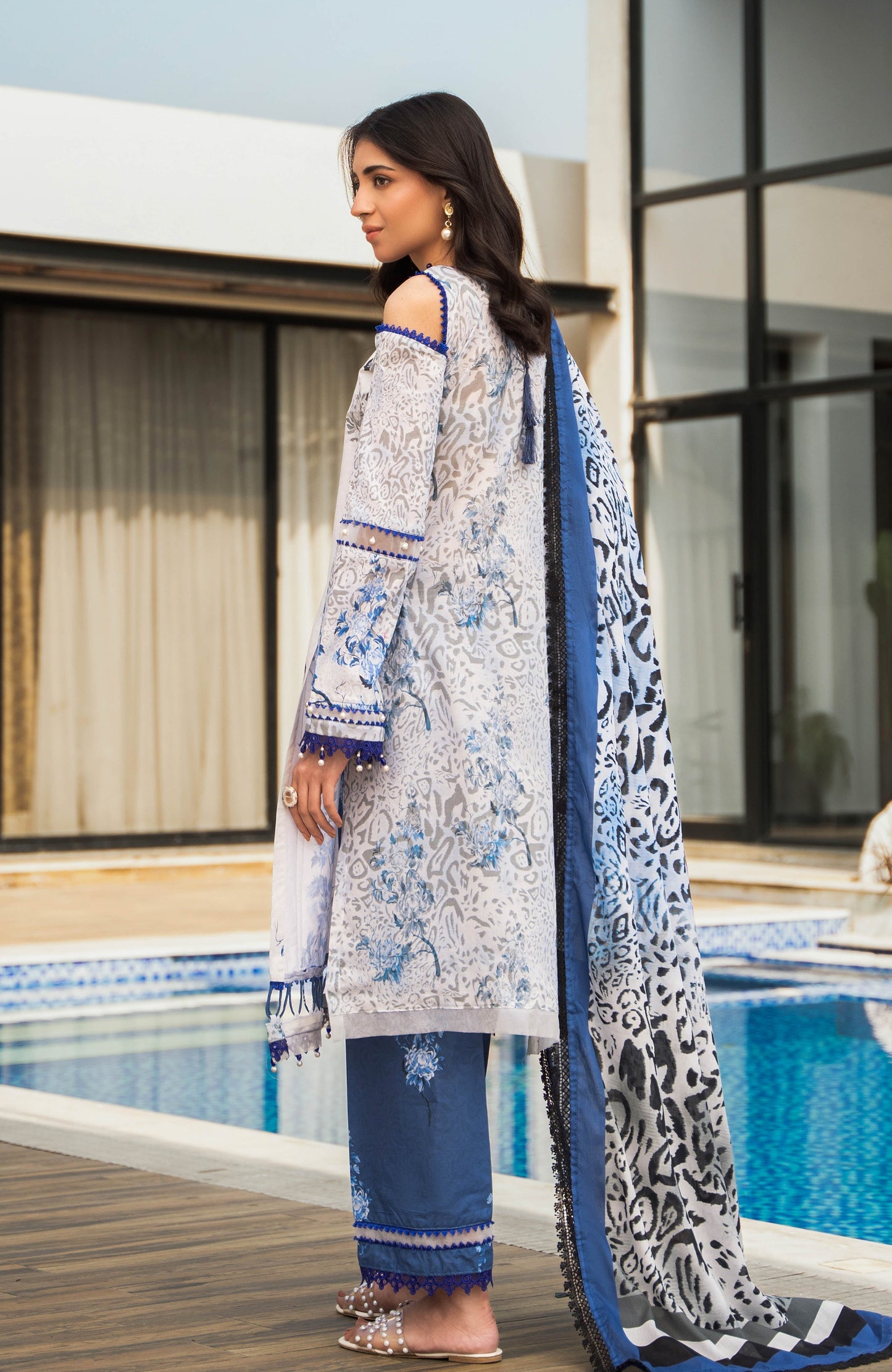 Alzohaib | Premium Prints 25 | AZP-25-02 S Off White Digital Printed