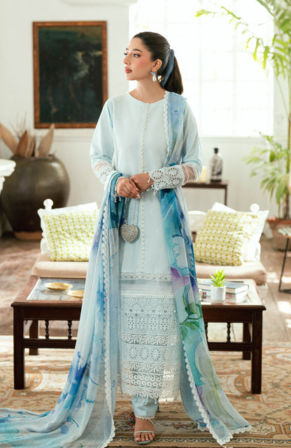 Al Zohaib | Laserkari Premium Edition 25 | LKP-25-02 M Ice Blue Schiffli