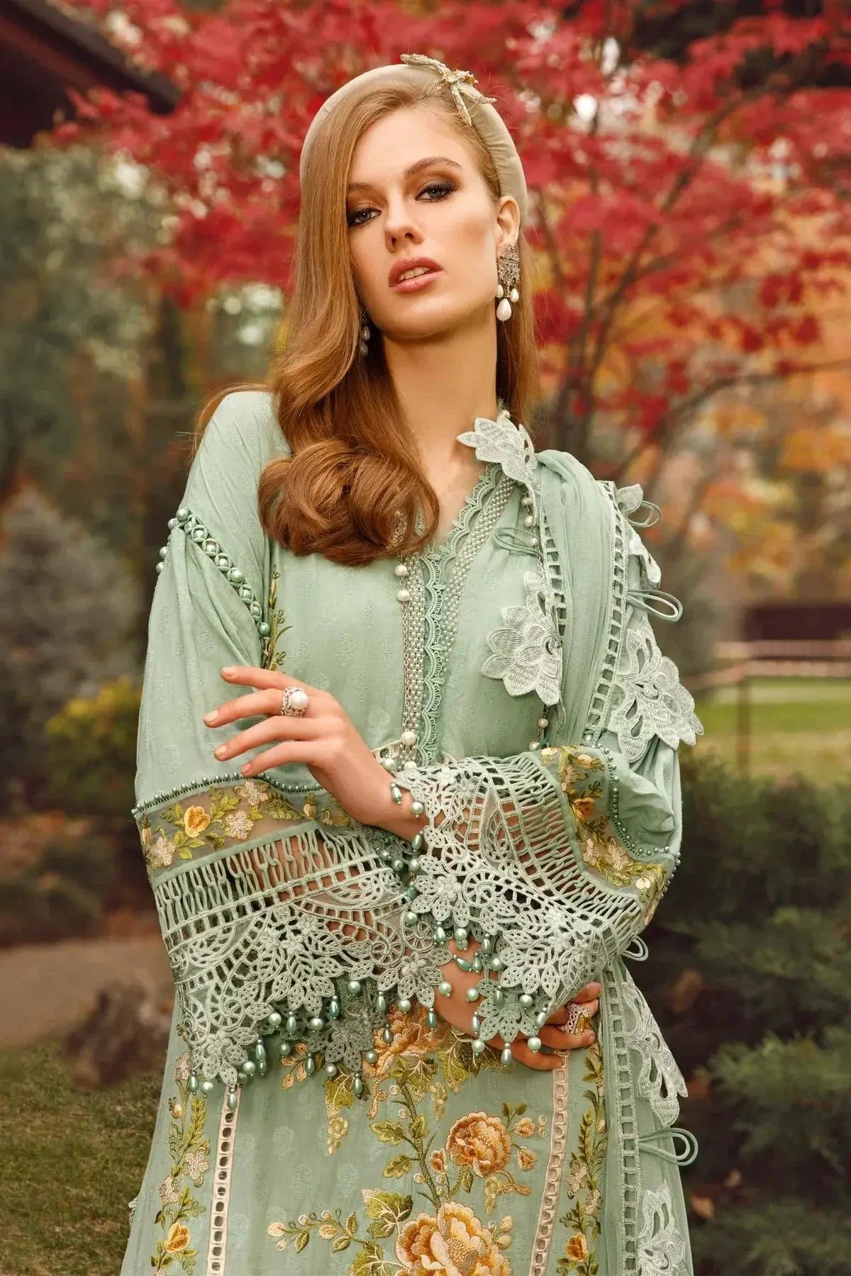 Maria B | Luxury Lawn | D-2302-B - Pakistani Designer Dress - by Maria B | Type: Luxury - 100% Original at Saira Sultan