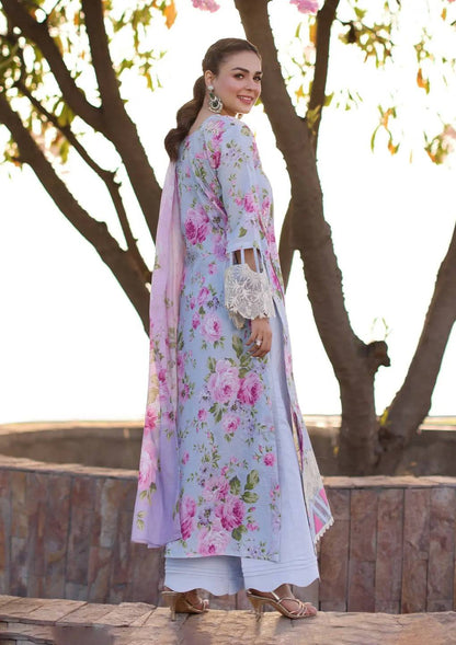 Elaf Premium | Prints Chikankari 24 | 04A OCEAN BLOSSOMS - Pakistani Designer Dress - by Elaf Premium | Type: Luxury - 100% Original at Saira Sultan