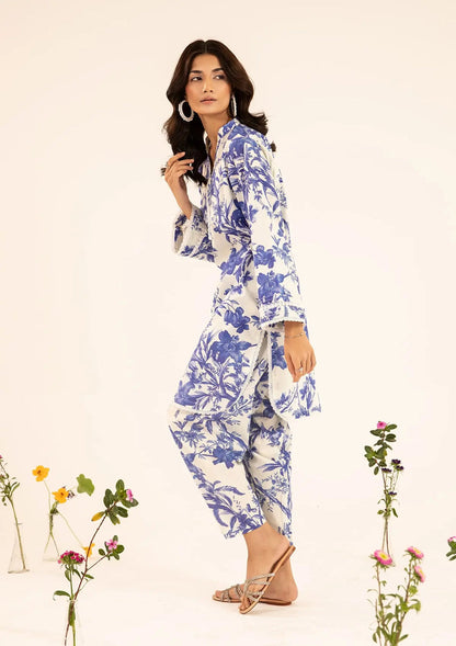 Elaf Premium | Pret 25 | EPT-01 CRIMSAL M White Lawn
