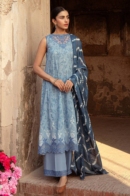 Cross Stitch | Premium Lawn 24 | BLUE SAND - Pakistani Designer Dress - by Cross Stitch | Type: Formal - 100% Original at Saira Sultan