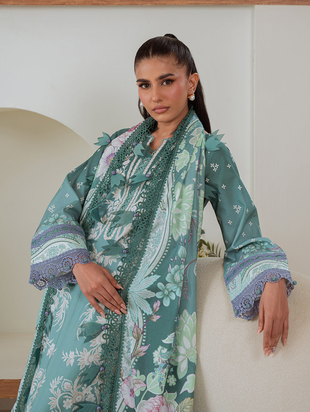 Jade | Cambric 25 | URBANE CAMBRIC PRINTS 2025 K - Pakistani Designer Dress - by Jade - Type : Ladies Clothes - 100% Original at Saira Sultan