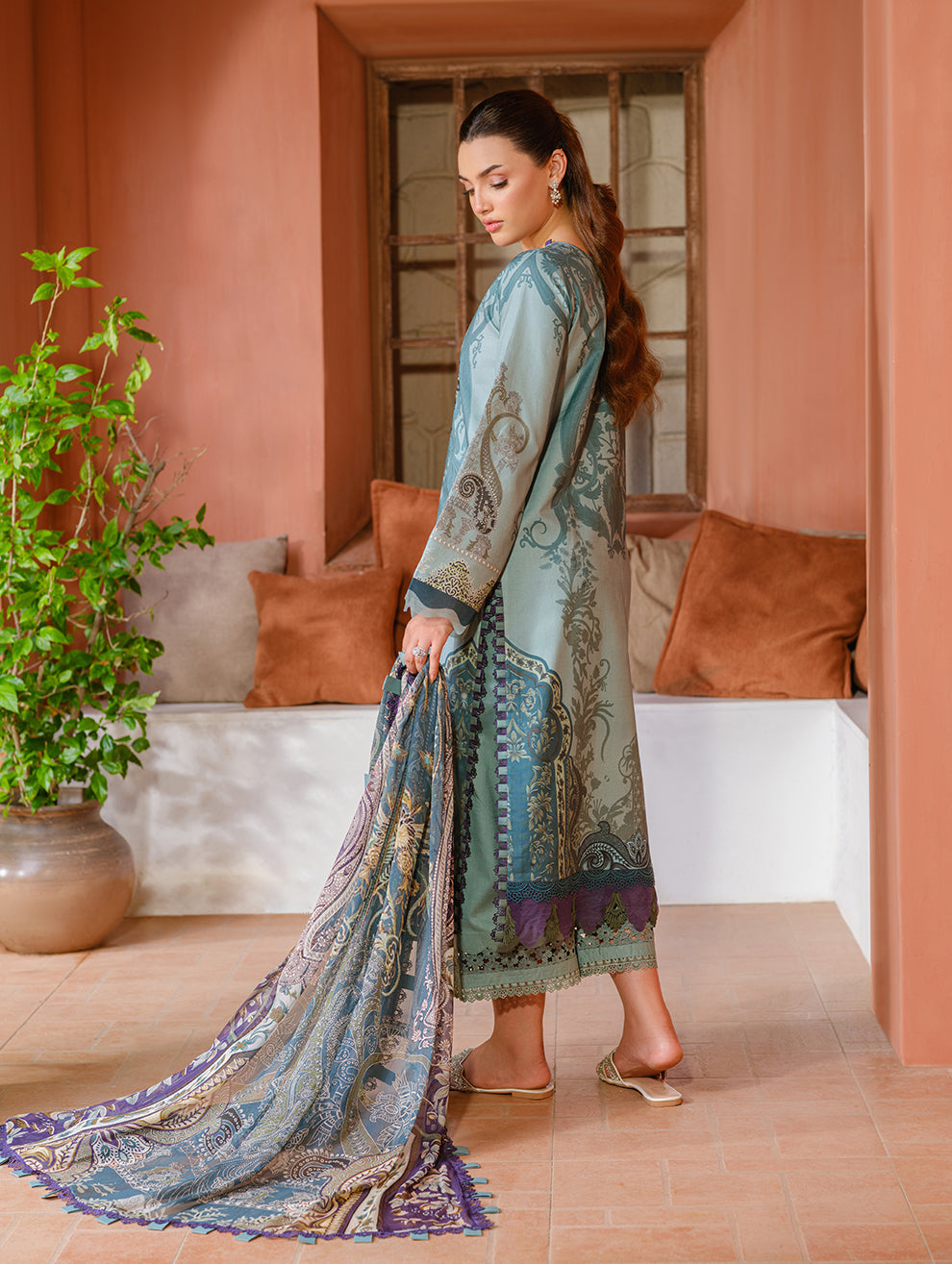 Jade | Cambric 25 | URBANE EMBROIDERED CAMBRIC 25 PG - Pakistani Designer Dress - by Jade - Type : Ladies Clothes - 100% Original at Saira Sultan