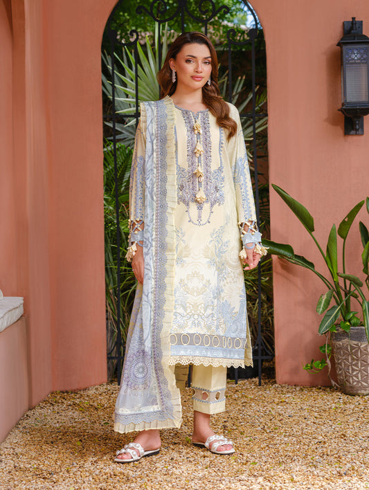 Jade | Cambric 25 | URBANE EMBROIDERED CAMBRIC 25 T - Pakistani Designer Dress - by Jade - Type : Ladies Clothes - 100% Original at Saira Sultan
