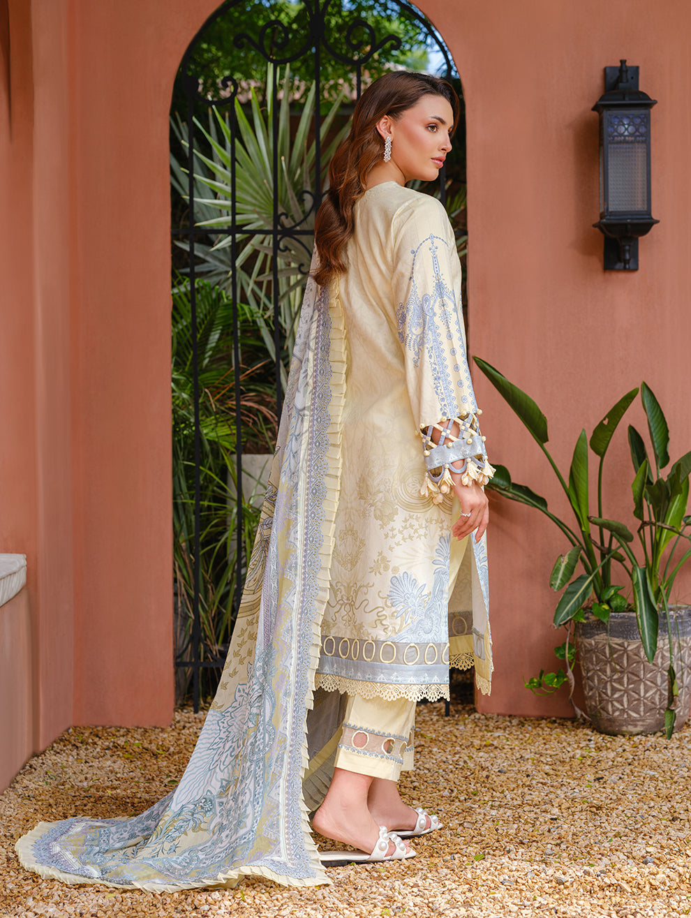 Jade | Cambric 25 | URBANE EMBROIDERED CAMBRIC 25 T - Pakistani Designer Dress - by Jade - Type : Ladies Clothes - 100% Original at Saira Sultan