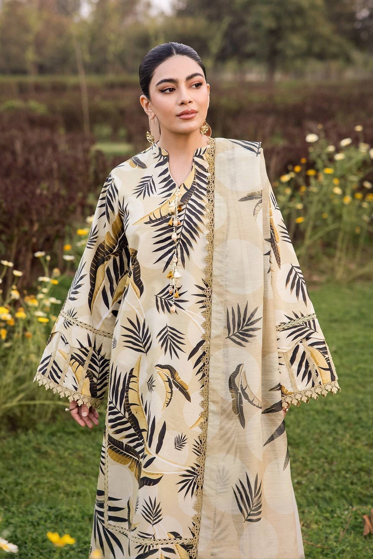 Alizeh | Sheen Lawn Prints 24 | DAFFODIL - Pakistani Designer Dress - by Alizeh | Type: Casuals - 100% Original at Saira Sultan