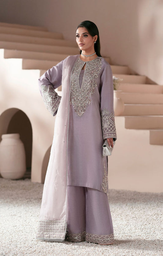 Ajr Couture | Symphony Luxe Festive 25 | Celestia S Light Lavender Korean Raw Silk
