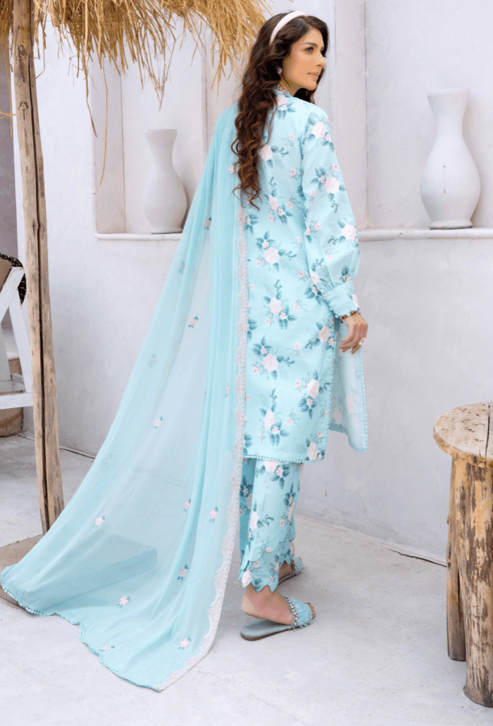 Humdum | Gardenia Lawn 24 | PLG 3 - D04 - Pakistani Designer Dress - by HumDum | Type: Luxury - 100% Original at Saira Sultan