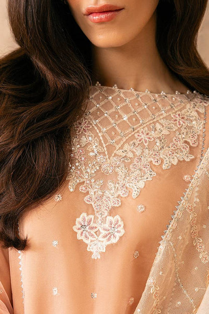 Cross Stitch | Luxe Atelier 24 | CORAL CASCADE - Pakistani Designer Dress - by Cross Stitch | Type: Luxury - 100% Original at Saira Sultan