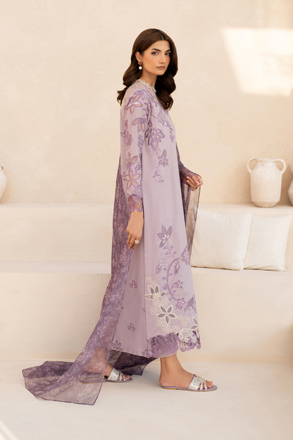 Iznik | Festive Lawn 25 | EFL-01 L Pinkish Gray Lawn