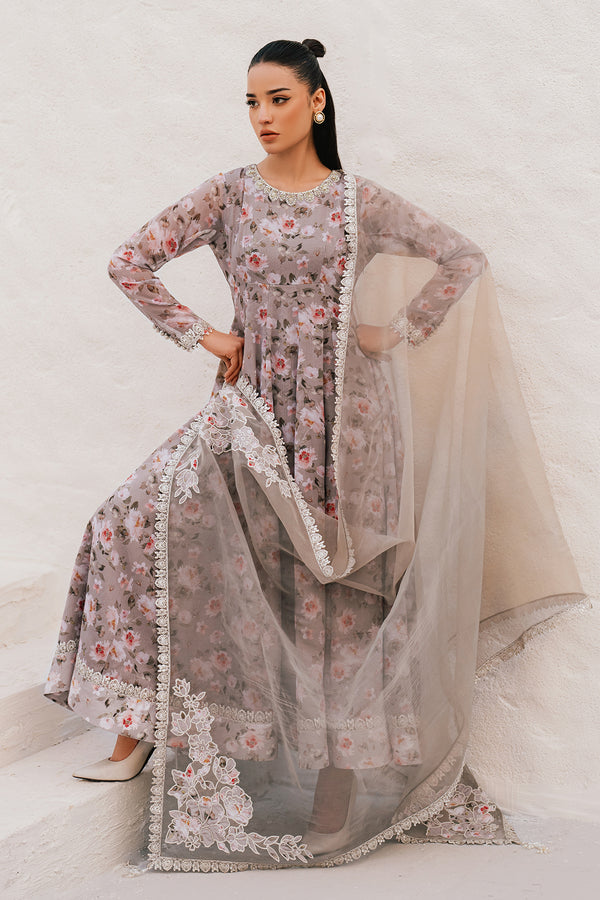 Baroque | Luxury Pret 25 | EMBROIDERED CHIFFON PR-1090 - Pakistani Designer Dress - by Baroque - Type : Ladies Clothes - 100% Original at Saira Sultan
