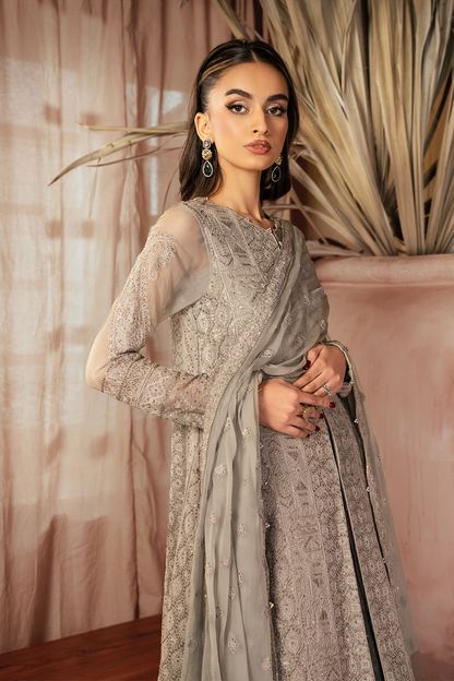 Iznik | Chiffon Kari | ICK-08 Embroidered Chiffon - Pakistani Designer Dress - by Iznik | Type: Bridal - 100% Original at Saira Sultan