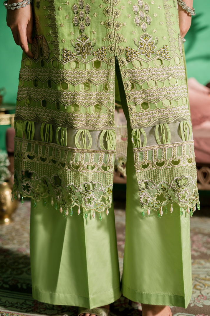 Zebtan | Farmaish Formals | FC-05 XL Aqua Green Chiffon