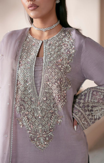 Ajr Couture | Symphony Luxe Festive 25 | Celestia L Light Lavender Korean Raw Silk