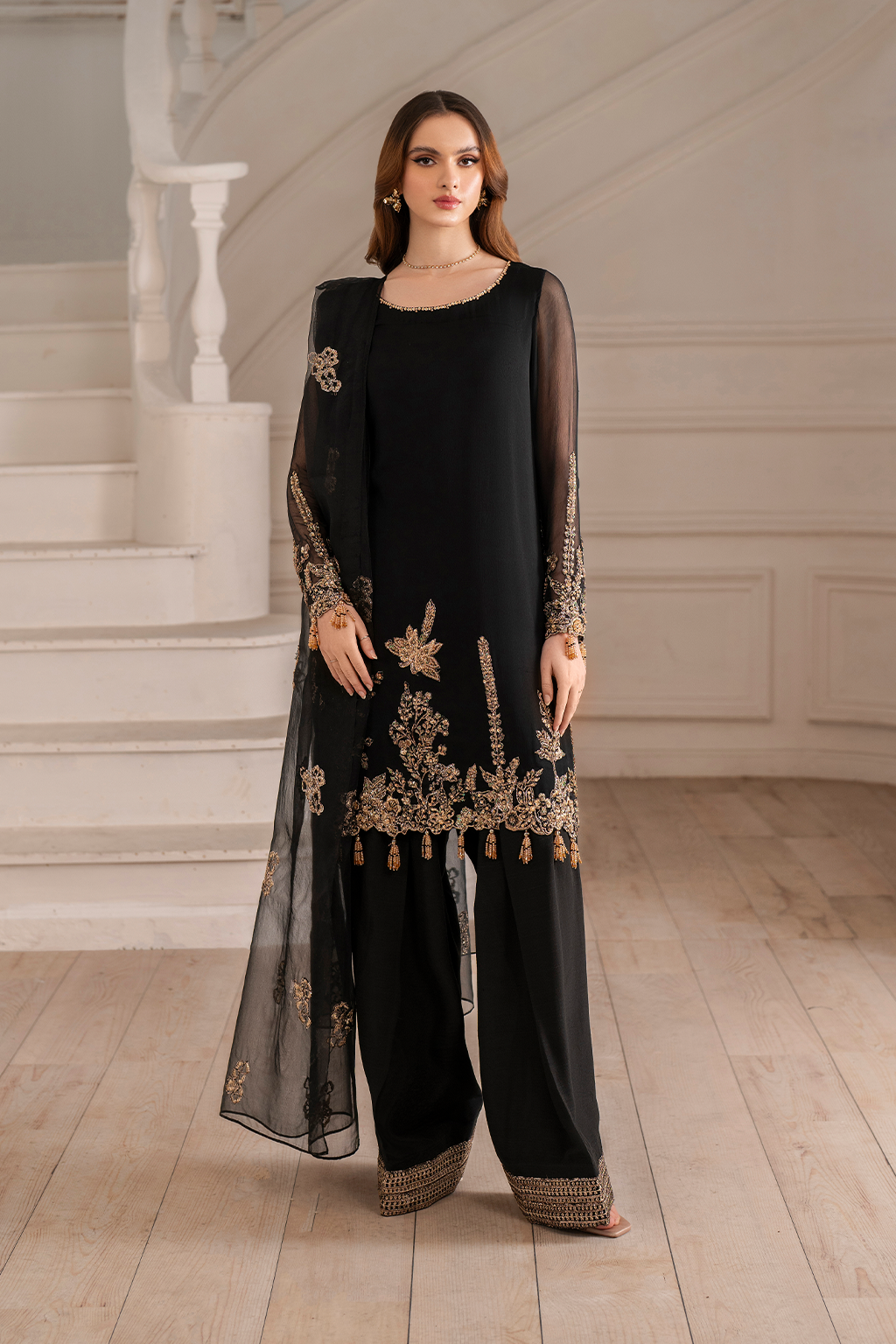 Iznik I Festive Formal I UE-417 Embroidered Chiffon - Pakistani Designer Dress - by Iznik - Type : Ladies Clothes - 100% Original at Saira Sultan