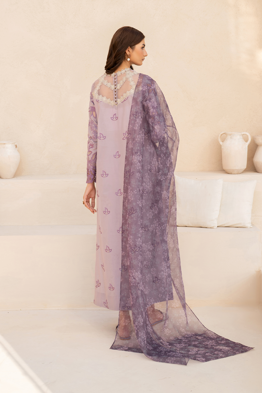 Iznik | Festive Lawn 25 | EFL-01 S Pinkish Gray Lawn