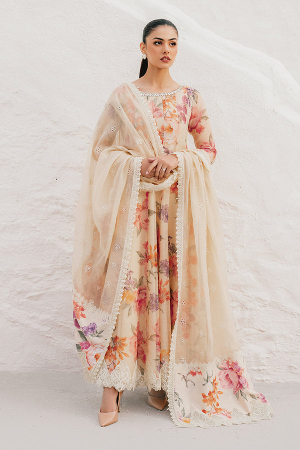 Baroque | Luxury Pret 25 | EMBROIDERED COTTON PATTI PR-1091 - Pakistani Designer Dress - by Baroque - Type : Ladies Clothes - 100% Original at Saira Sultan