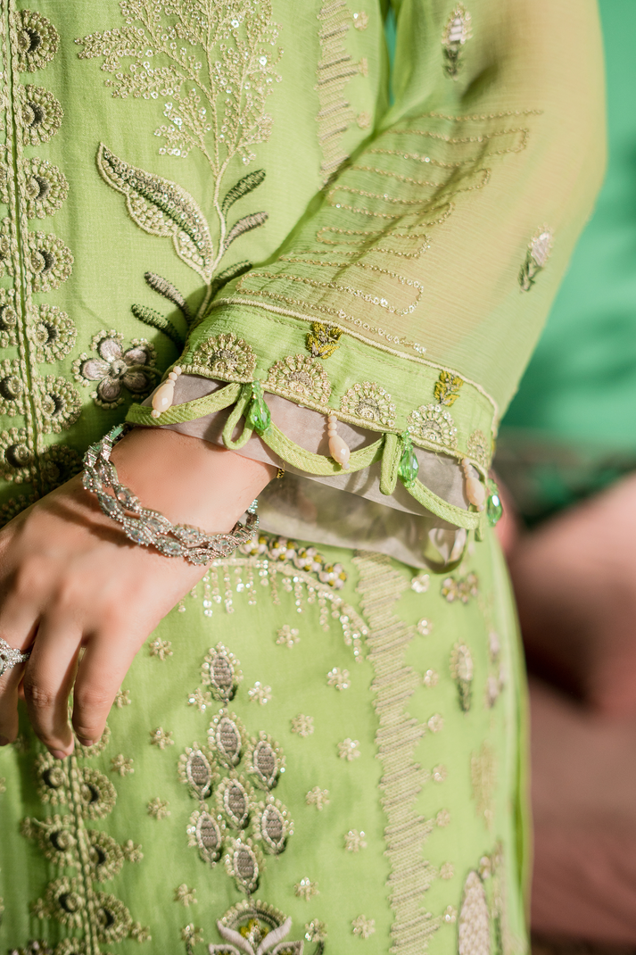 Zebtan | Farmaish Formals | FC-05 L Aqua Green Chiffon