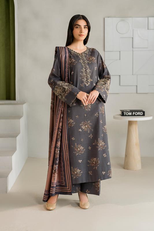 Iznik | Exclusive Winter | UE-358 XS Gray Slub Khaddar