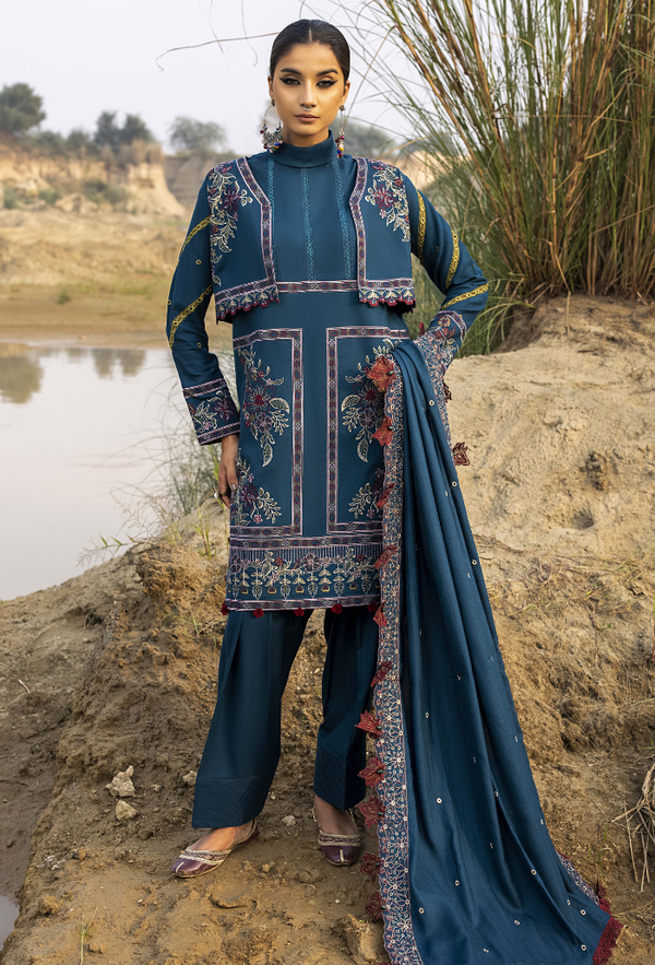 Humdum I Sierra Wool I Sierra-D03 - Pakistani Designer Dress - by Humdum - Type : Ladies Clothes - 100% Original at Saira Sultan
