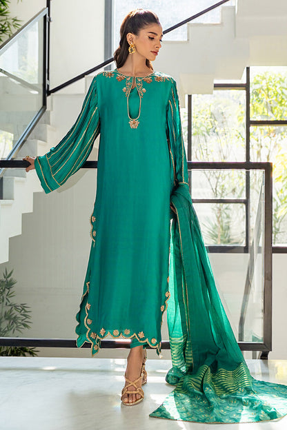 Chic Ophicial | Celenia Pret | Emerald Green L Emerald Green Pure Sheesha Silk