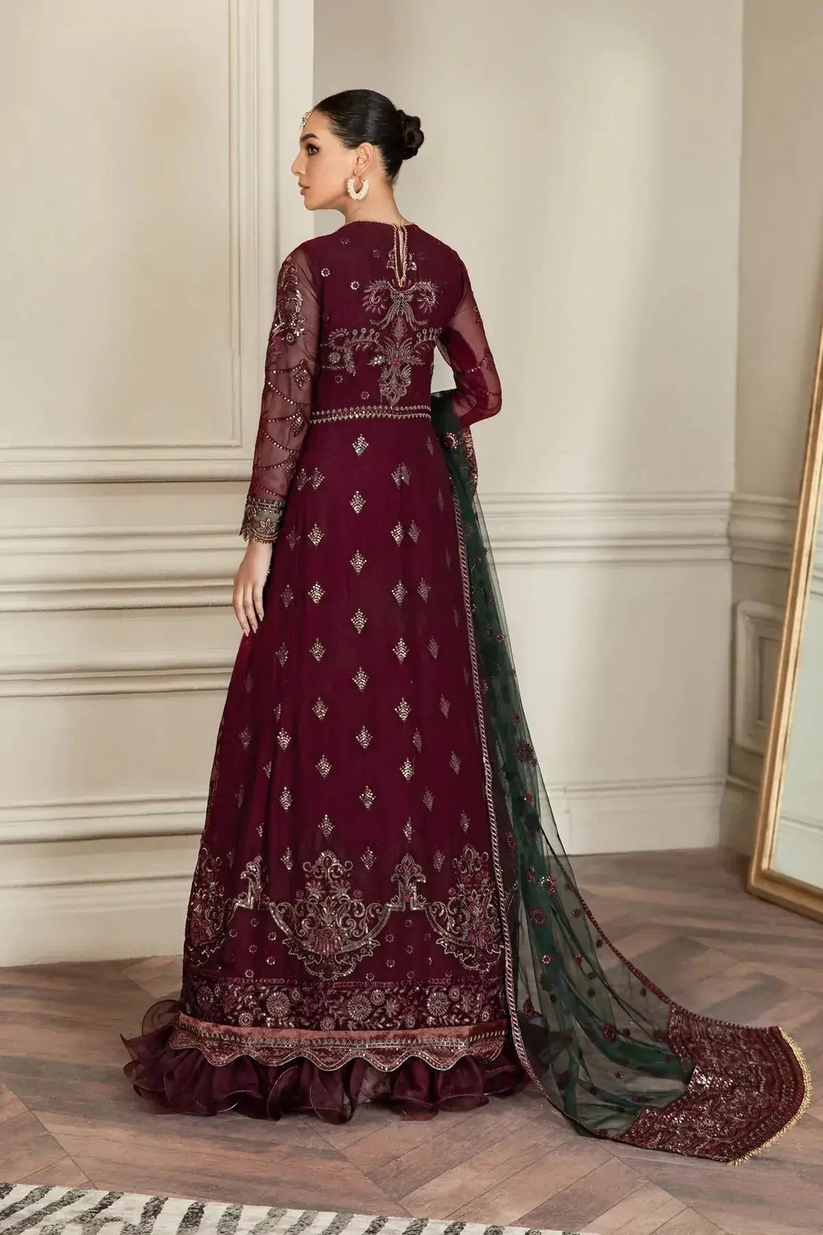 Zarif | Mehroz Formals | Berry Wood - Pakistani Designer Dress - by Zarif | Type: Formal - 100% Original at Saira Sultan