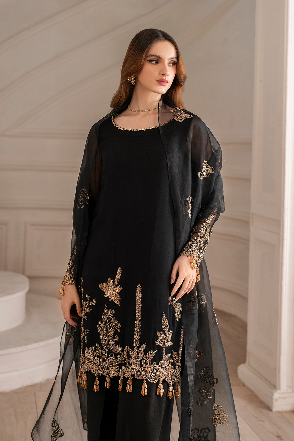 Iznik I Festive Formal I UE-417 Embroidered Chiffon - Pakistani Designer Dress - by Iznik - Type : Ladies Clothes - 100% Original at Saira Sultan