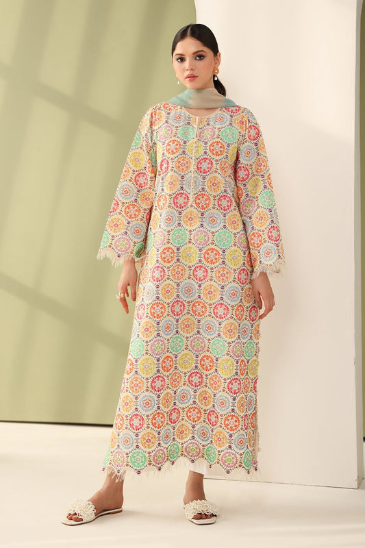 Baroque | Eid Printique | EMBROIDERED PRINTED LAWN UF-4178 XS Multicolor Lawn