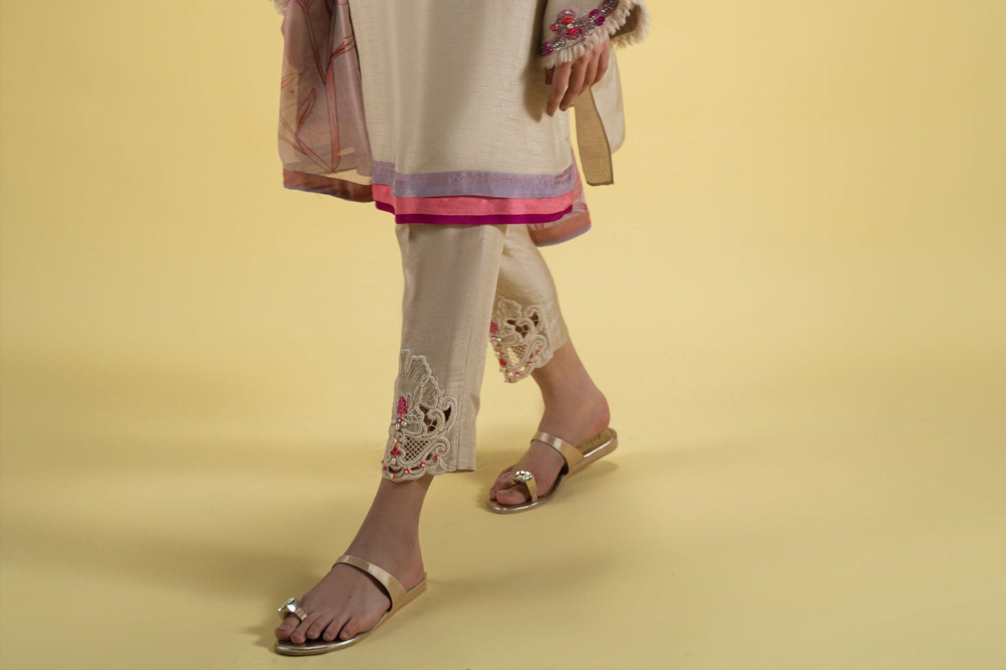Ammara Khan | Sia 25 | D-03 L Beige Blended Silk