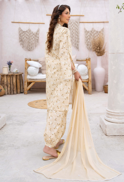 Humdum | Gardenia Lawn 24 | PLG 3 - D010 - Pakistani Designer Dress - by HumDum | Type: Luxury - 100% Original at Saira Sultan