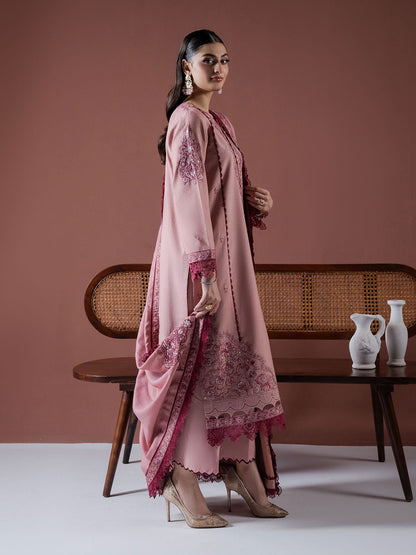 Faiza Faisal | Winter Edit 2024 | LEENA XL Rose Pink Karandi