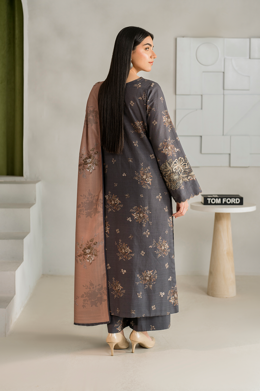 Iznik | Exclusive Winter | UE-358 S Gray Slub Khaddar