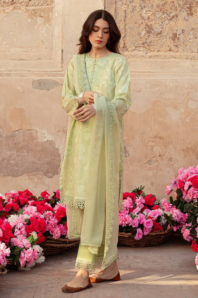 Cross Stitch | Premium Lawn 24 | MISTED GREEN - Pakistani Designer Dress - by Cross Stitch | Type: Formal - 100% Original at Saira Sultan