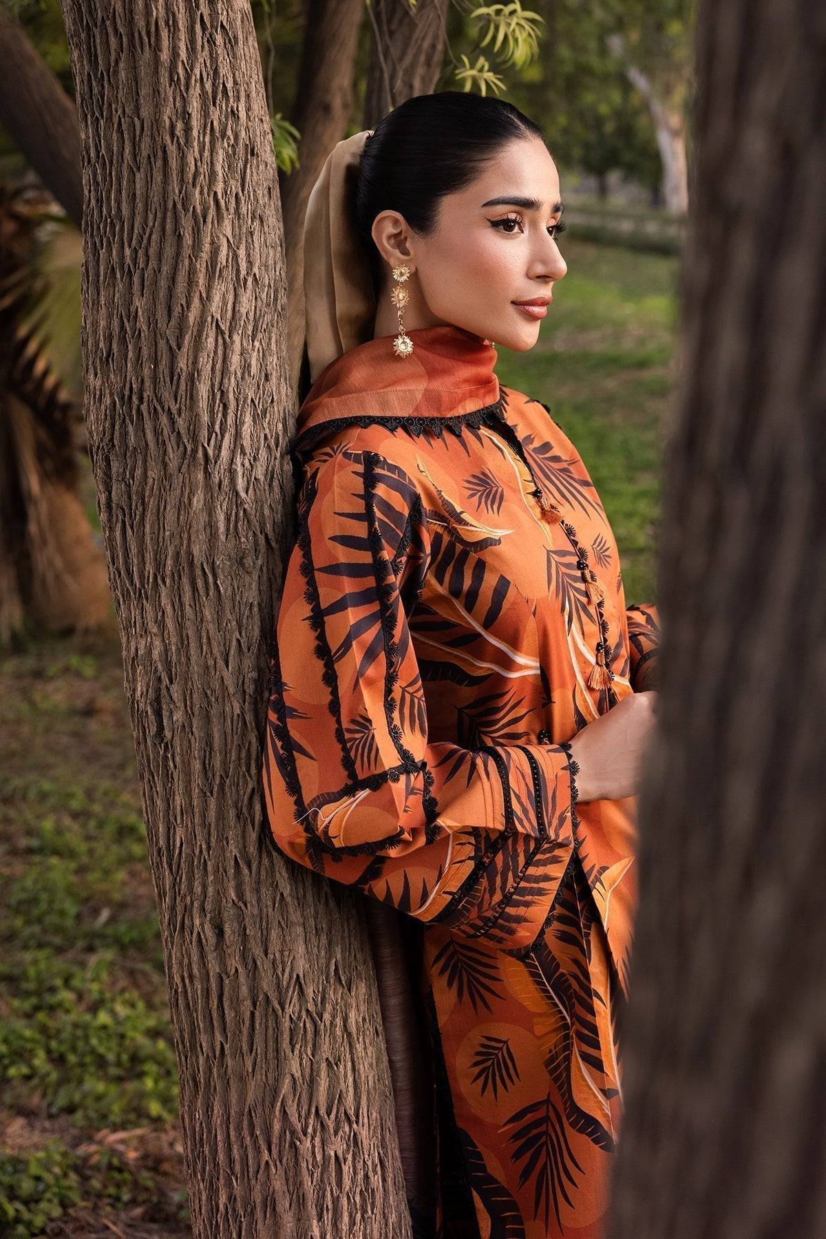 Alizeh | Sheen Lawn Prints 24 | MARIGOLD - Pakistani Designer Dress - by Alizeh | Type: Casuals - 100% Original at Saira Sultan