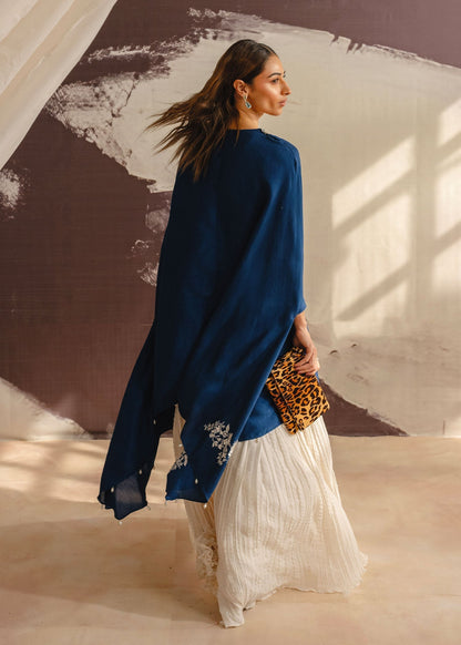 Mahgul | Eye of Cemal | Bejewelled Ocean L Blue Korean Raw Silk