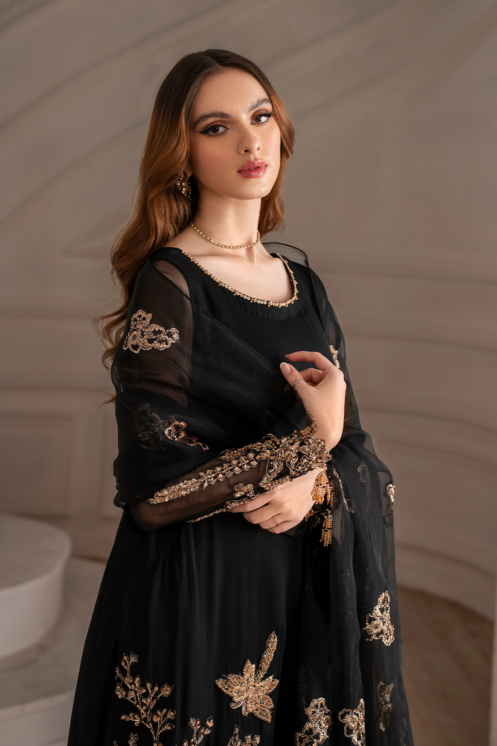 Iznik I Festive Formal I UE-417 Embroidered Chiffon - Pakistani Designer Dress - by Iznik - Type : Ladies Clothes - 100% Original at Saira Sultan