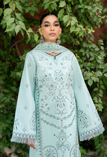 Humdum | Selin Lawn 25 | Selin - D06 M Ice Blue Lawn