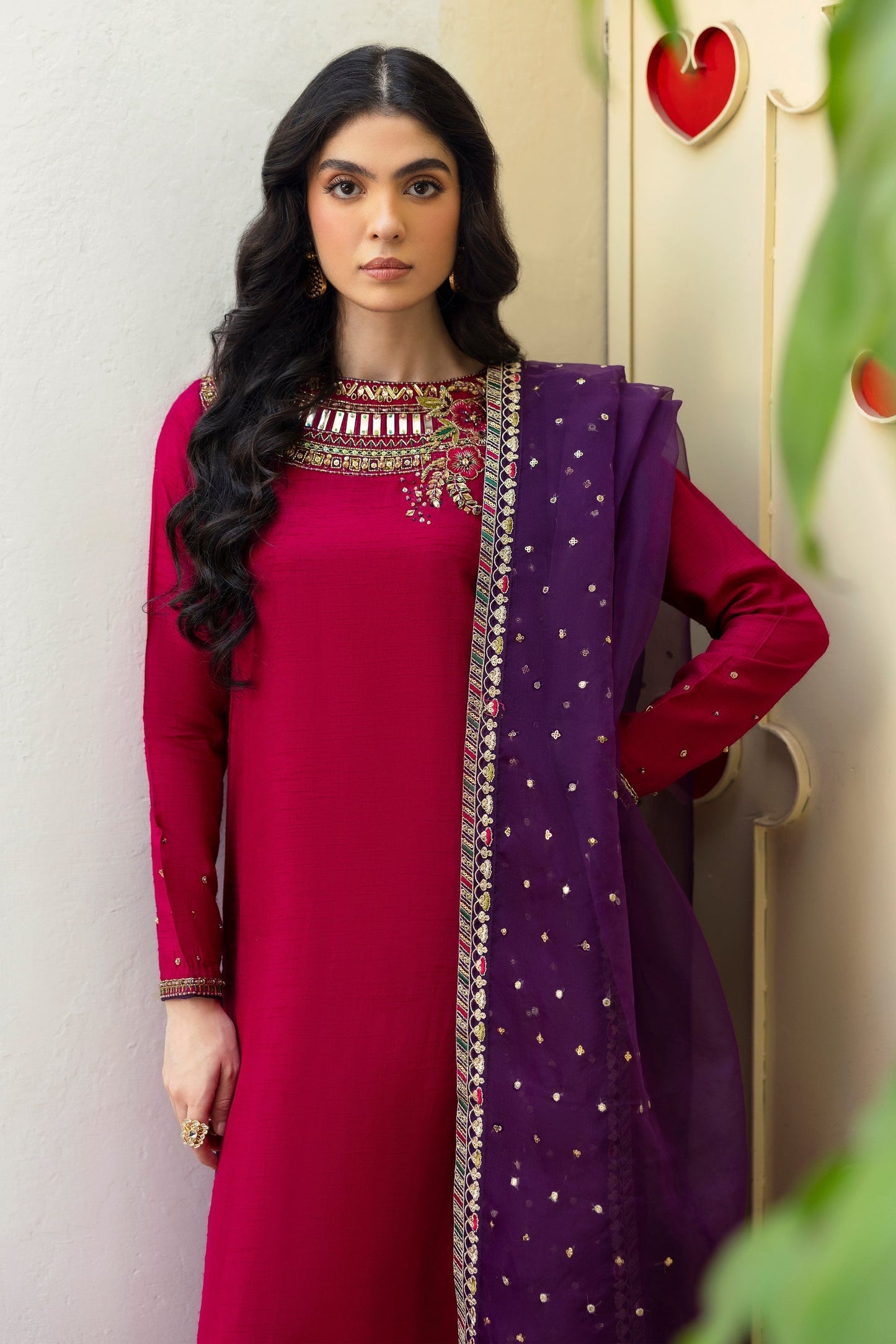 Naqshi | Rijaas Luxury Pret 24 | RAIMA L Hot Pink Indian Raw Silk
