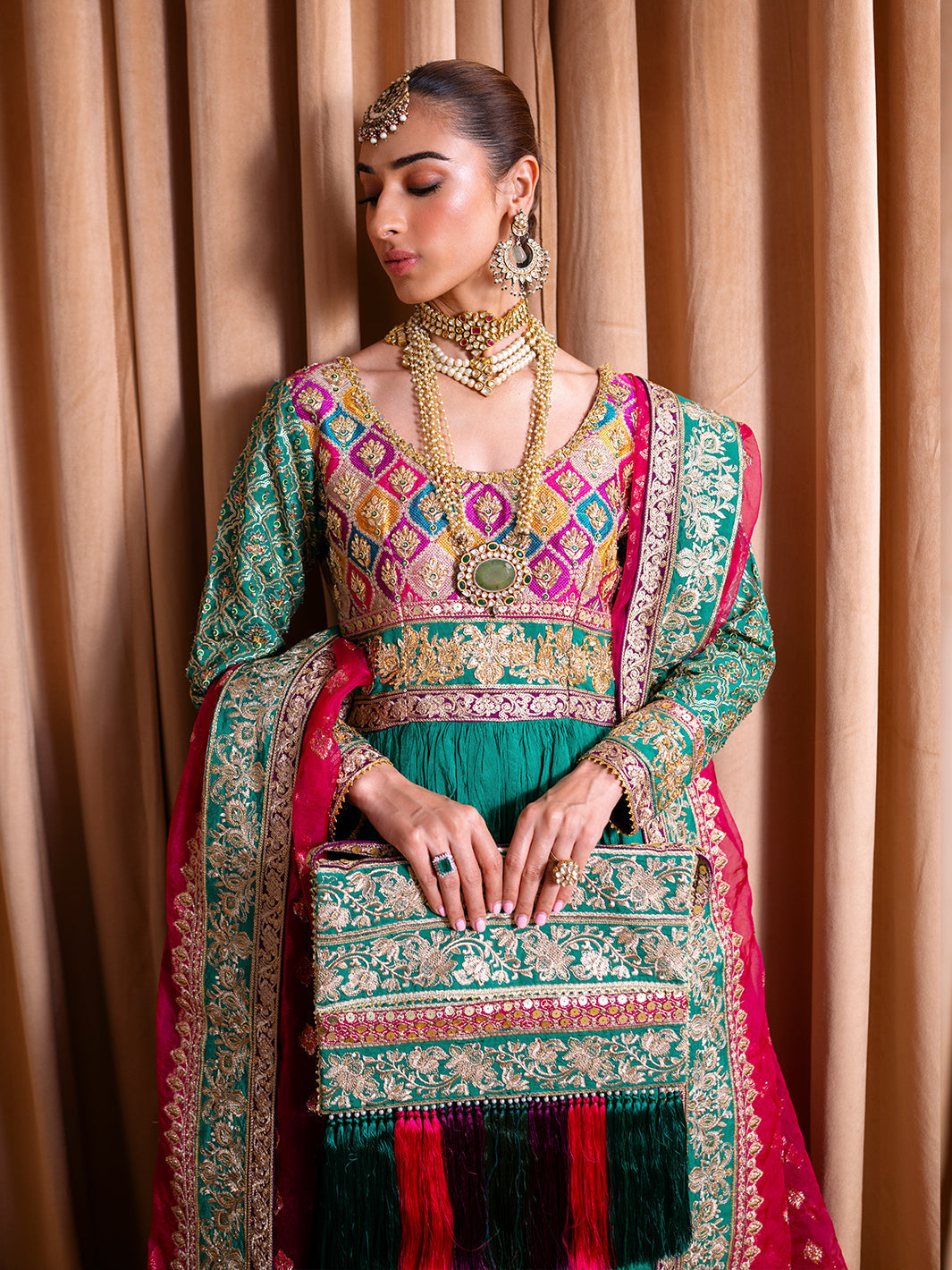 Faiza Faisal | Rema Wedding Formals 24 | Rumaisa XL Emerald Green Cotton