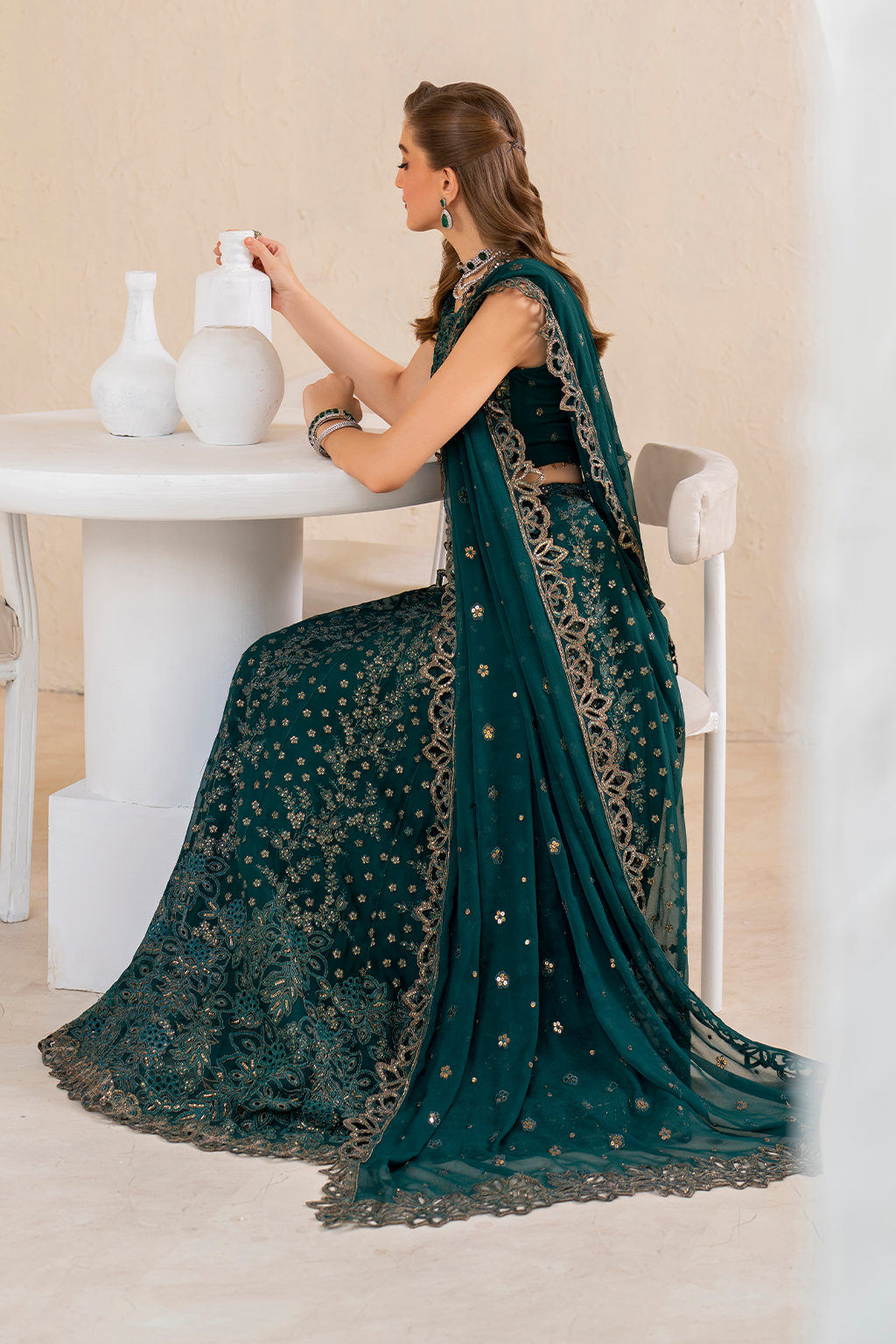 Iznik | Chinnon Chiffon | CC-47 Embroidered Chiffon - Pakistani Designer Dress - by Iznik | Type: Formal - 100% Original at Saira Sultan