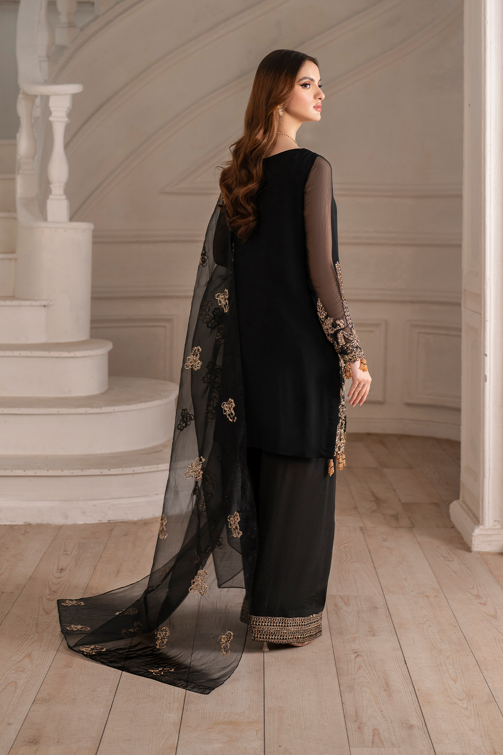 Iznik I Festive Formal I UE-417 Embroidered Chiffon - Pakistani Designer Dress - by Iznik - Type : Ladies Clothes - 100% Original at Saira Sultan