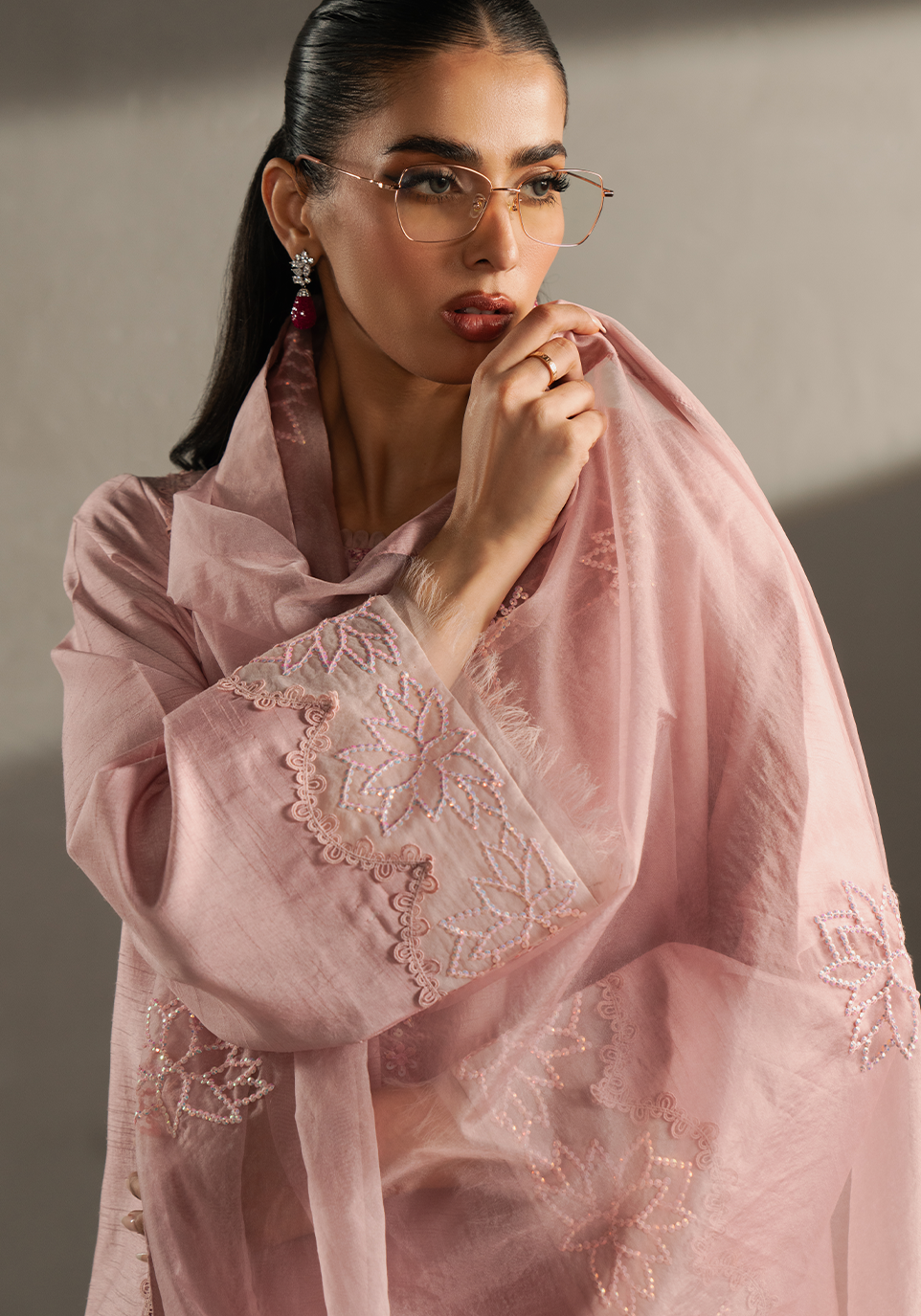 Zarqash | Silk Edit | ZQS 004 BELLA XL Powder Pink Raw Silk
