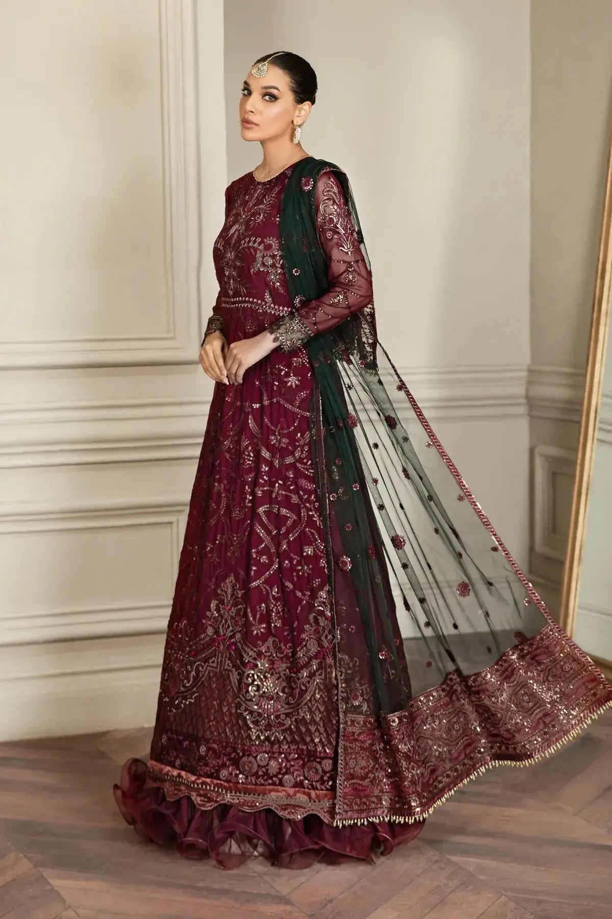 Zarif | Mehroz Formals | Berry Wood - Pakistani Designer Dress - by Zarif | Type: Formal - 100% Original at Saira Sultan