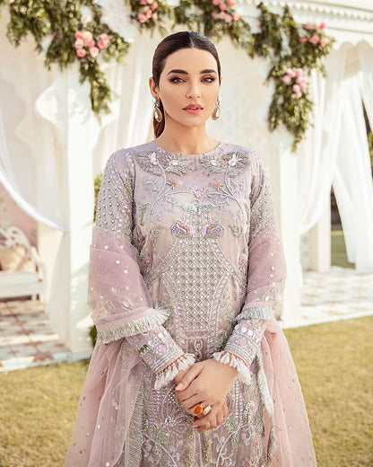 Gulaal | Wedding Formals | CLAIR EMBROIDERED NET 3-PIECE SUIT WS-05 - Pakistani Designer Dress - by Gulaal | Type: Bridal - 100% Original at Saira Sultan