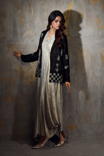Wardha Saleem | Luxury Pret Fusion Wear | CYLA XL Ice Blue Velvet Silk