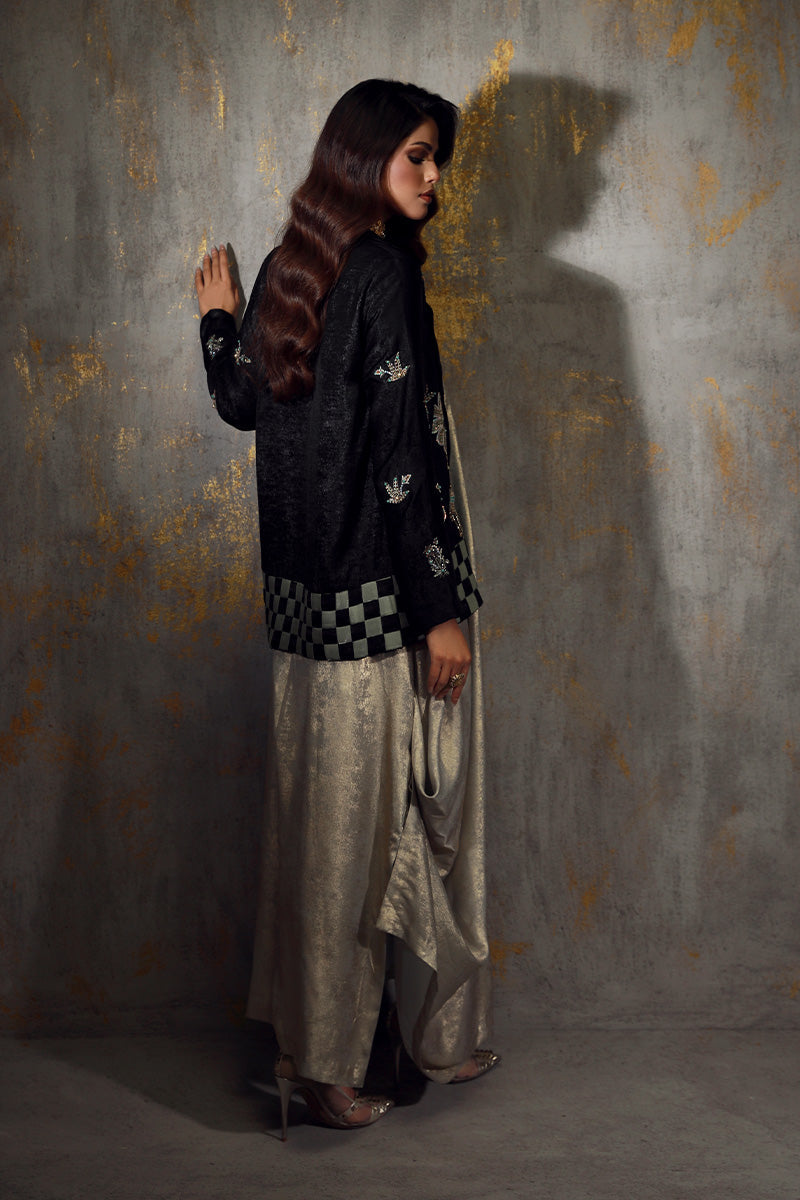 Wardha Saleem | Luxury Pret Fusion Wear | CYLA S Ice Blue Velvet Silk