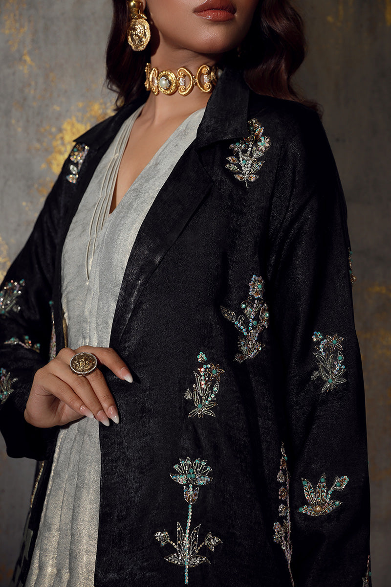 Wardha Saleem | Luxury Pret Fusion Wear | CYLA M Ice Blue Velvet Silk