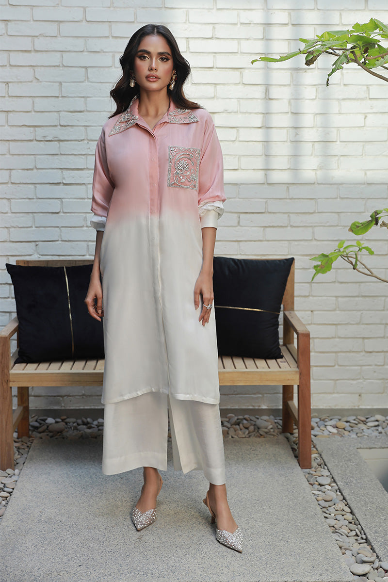 Wardha Saleem | Luxury Pret Traditional Wear | PARIZA XS Pink Cotton Silk